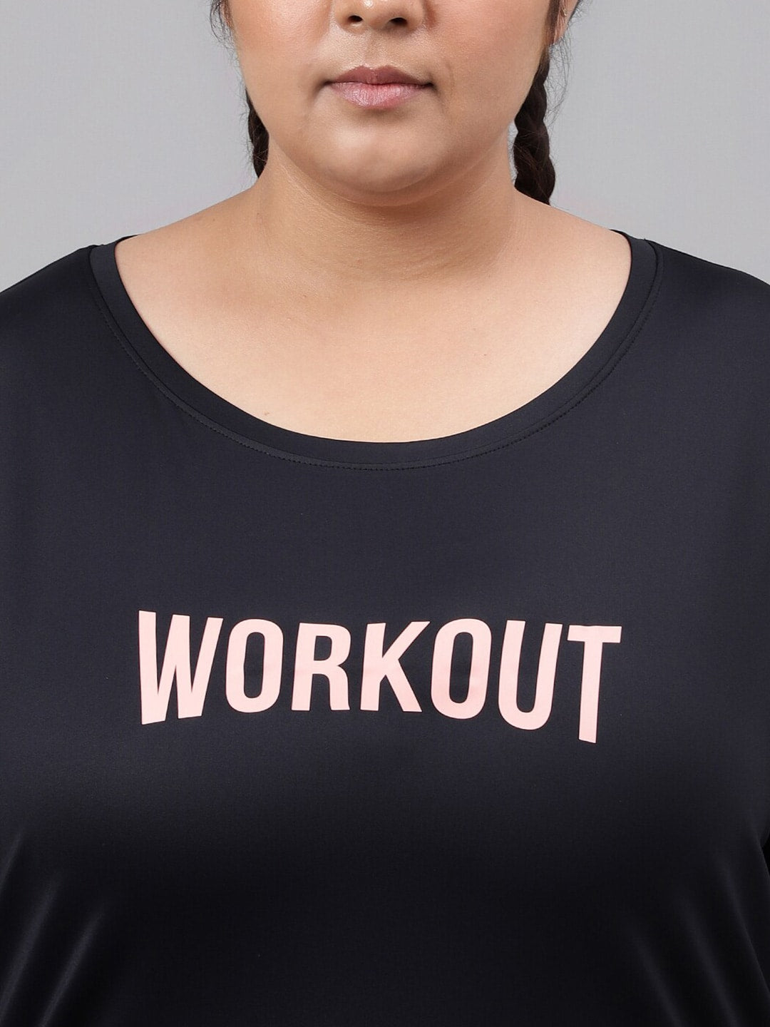 MKH Plus Size Typography Printed Dri-FIT T-shirt