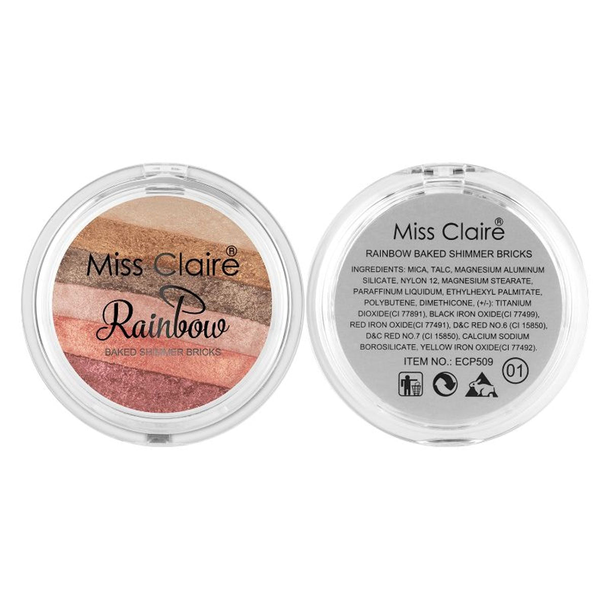Miss Claire Rainbow Baked Shimmer Bricks - 1
