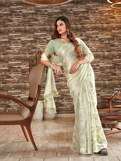 Tikhi Imli Embellished Jacquard Satin Ready to Wear Saree