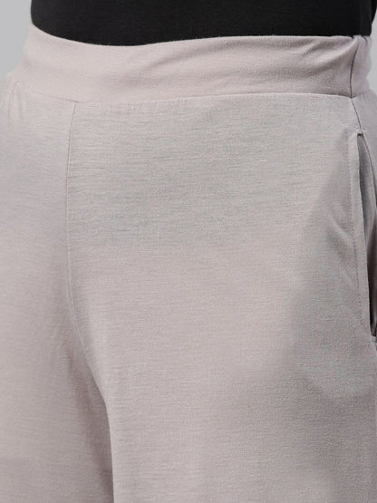 Souchii Women Grey Knitted Palazzos