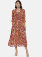Souchii Multicoloured Printed A-Line Kurta