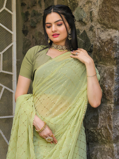 Tikhi Imli Embellished Sequinned Saree