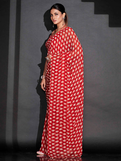 Tikhi Imli Ethnic Motifs Printed Ready To Wear Saree