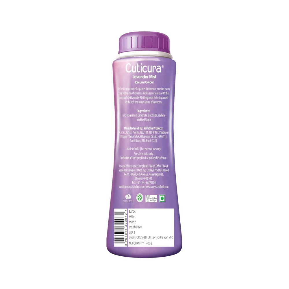 Cuticura Lavender Mist Talcum Powder