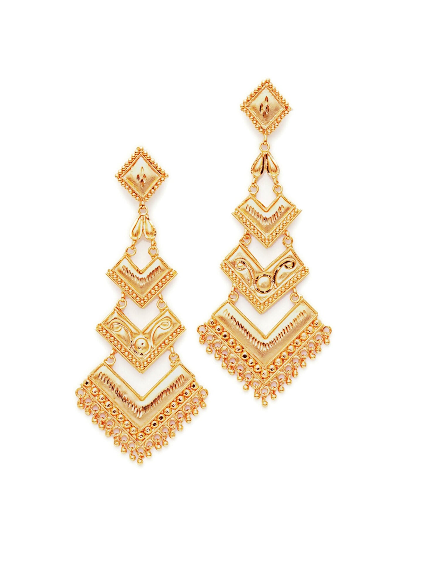 Golden Earrings (Gold) - Ruby Raang