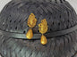 Terracotta Peacock Stud With Drop