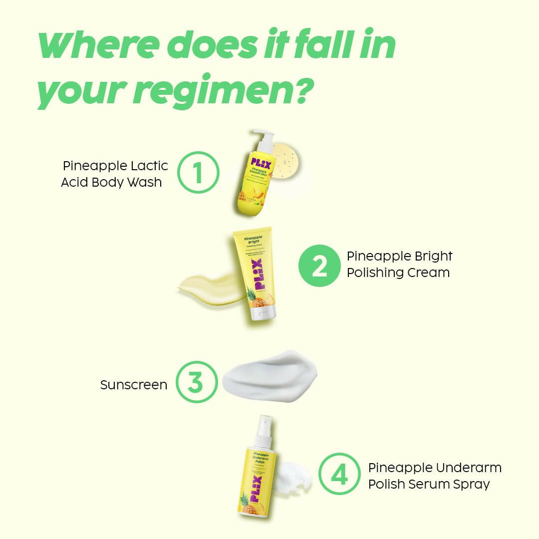 PLIX The Plant Fix Pineapple 5% Niacinamide Bright Polishing Cream For Neck, Knees & Elbows