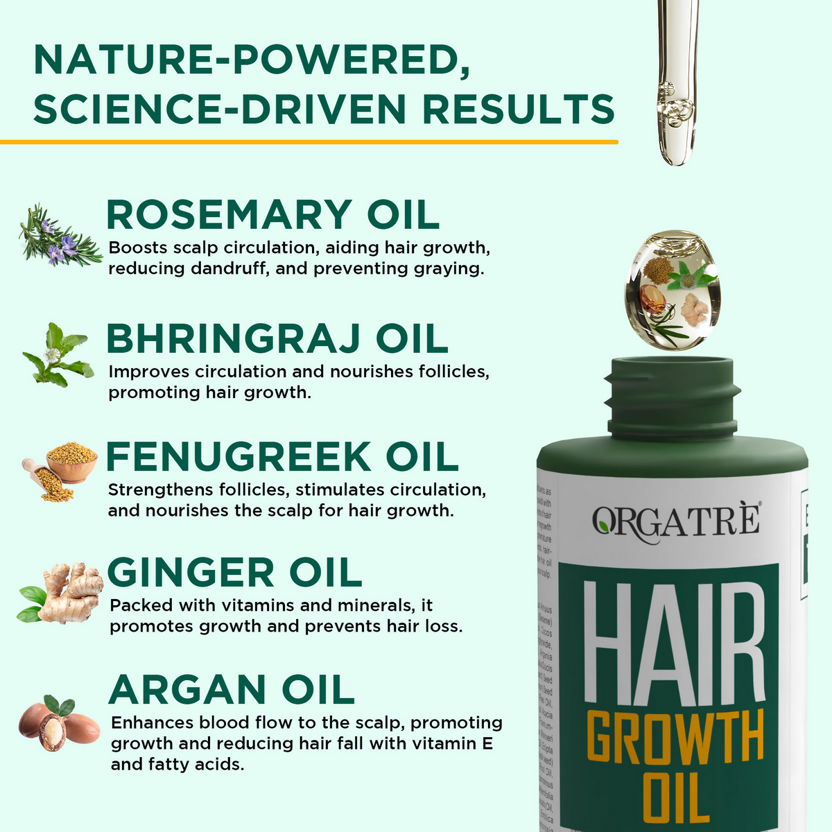 Orgatre Hair Growth Oil With 28 Herbal Oils ??Promotes Hair Growth, Reduces Hair Fall & Dandruff