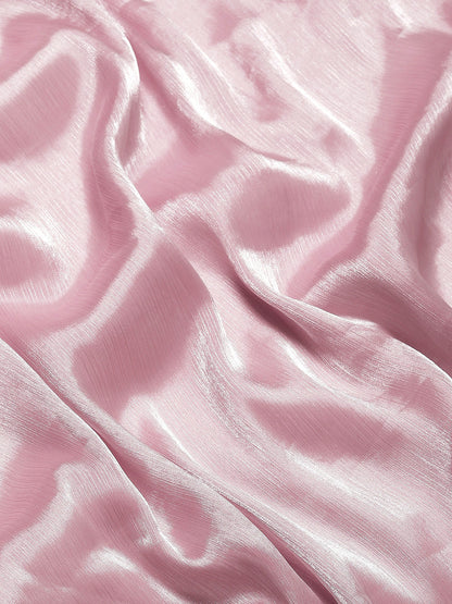 Tikhi Imli Pink Solid Embellished Border Saree