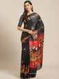 Saree Mall Black & Red Printed Saree