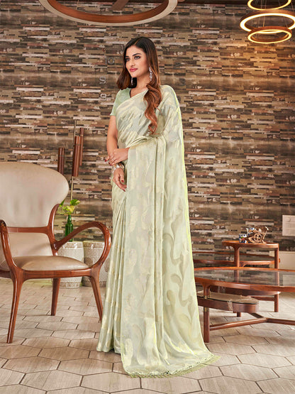 Tikhi Imli Embellished Jacquard Satin Ready to Wear Saree