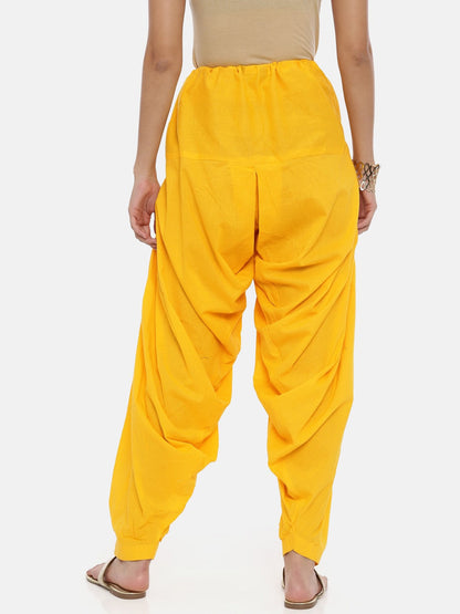 Souchii Mustard Yellow Solid Patiala