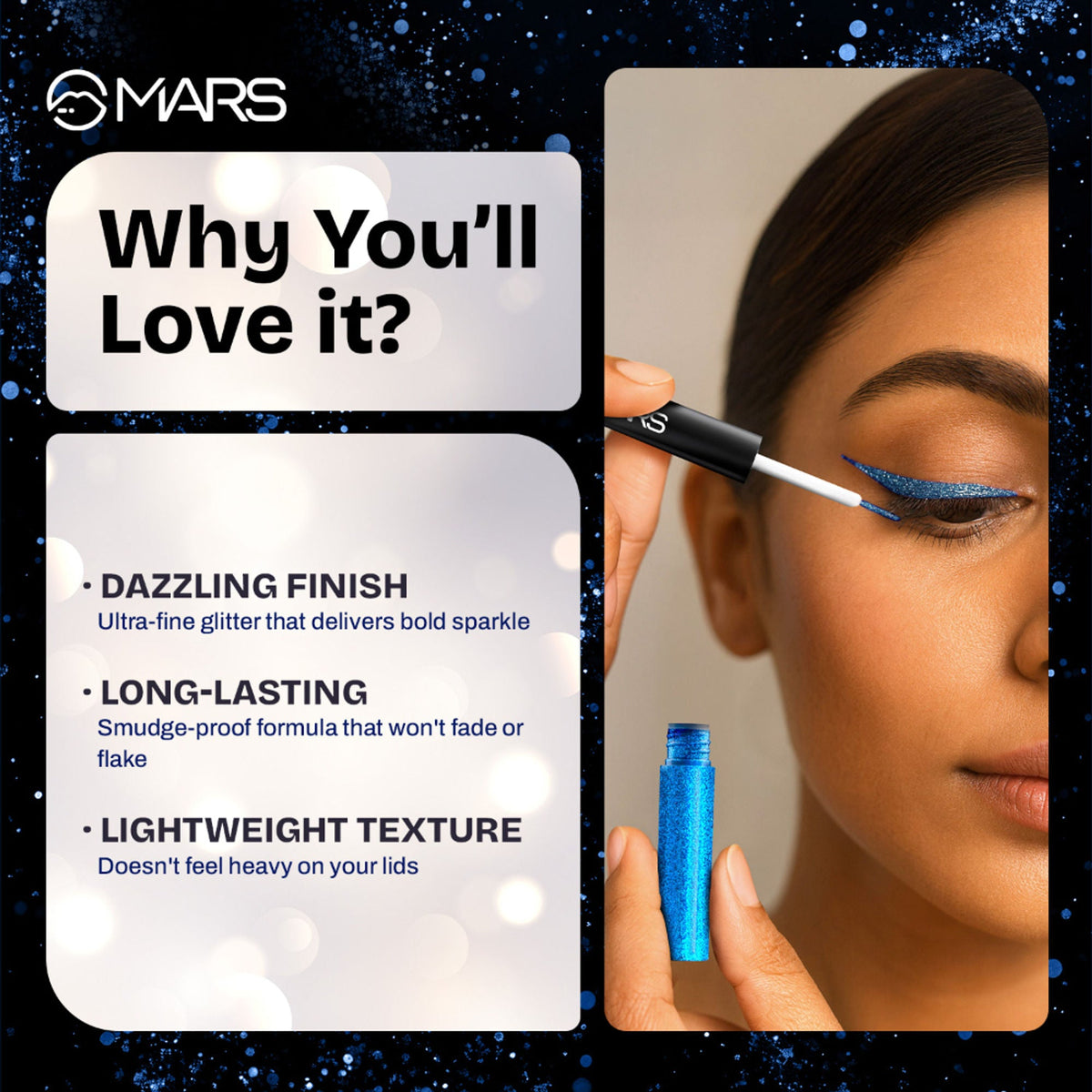 MARS Cosmetics Twinkle Wink Glitter Eyeliner - Golden Gleam