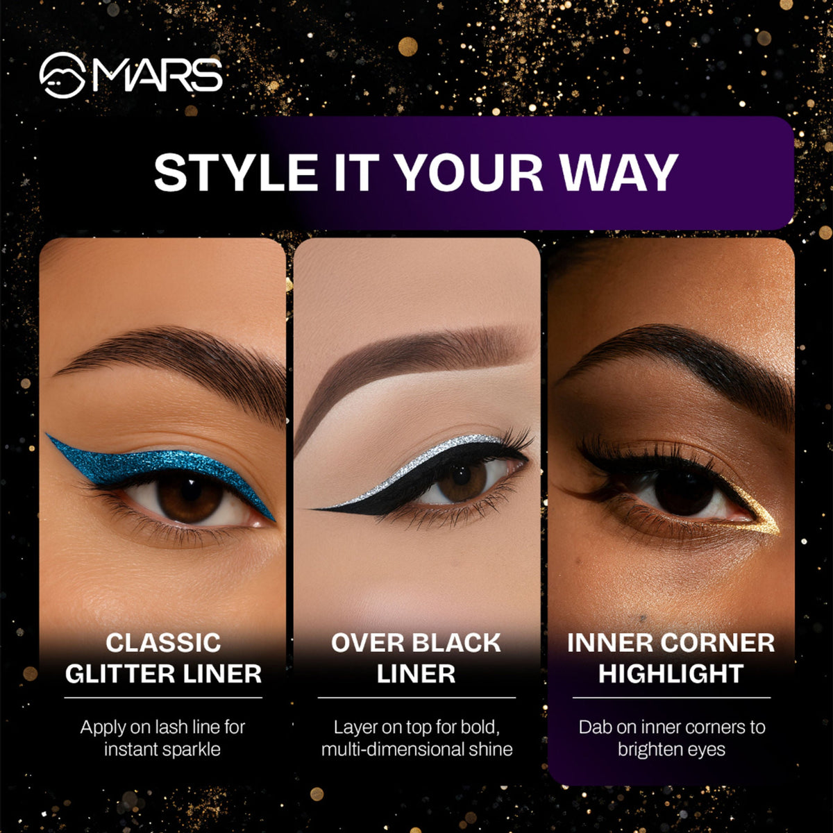 MARS Cosmetics Twinkle Wink Glitter Eyeliner - Golden Gleam