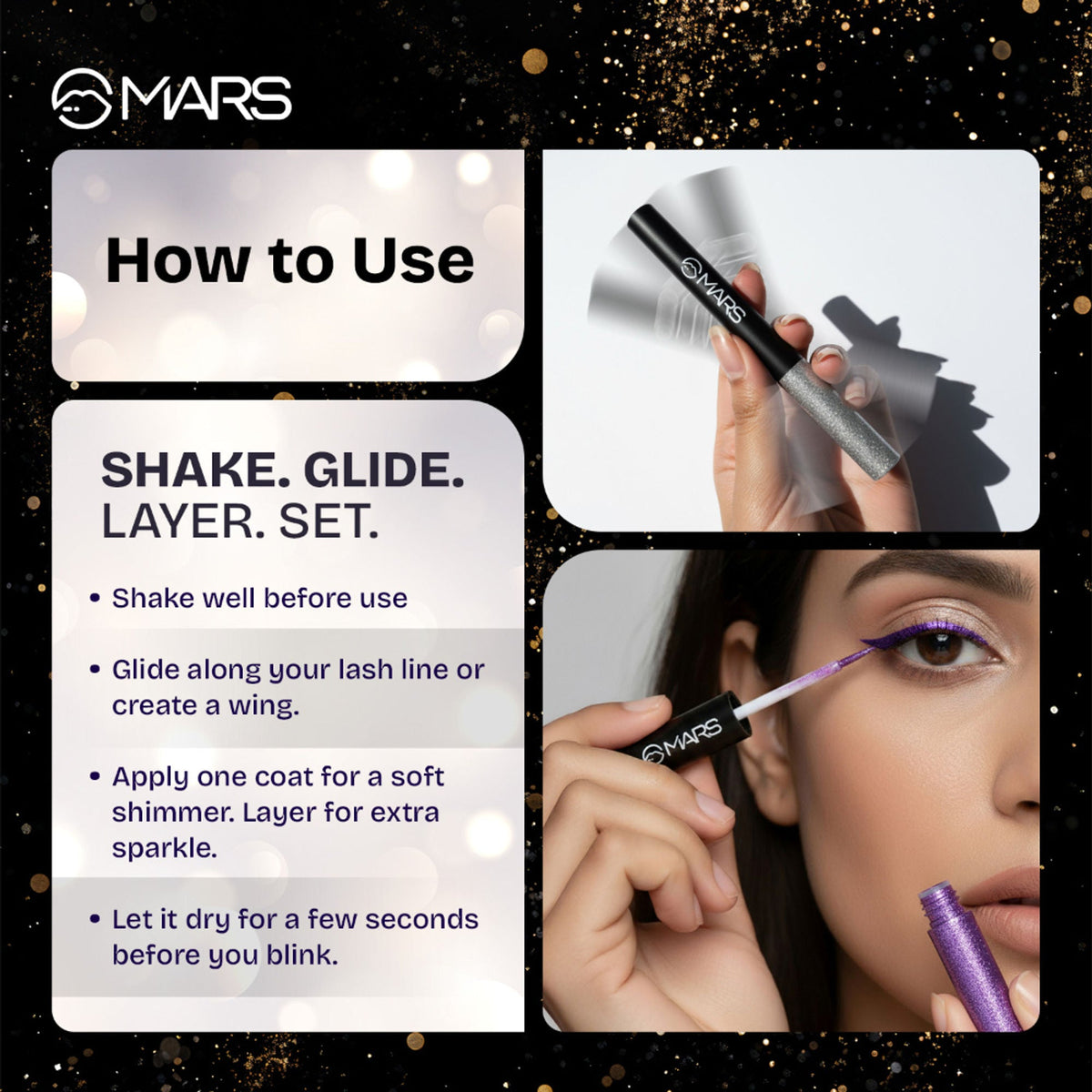MARS Cosmetics Twinkle Wink Glitter Eyeliner - Golden Gleam