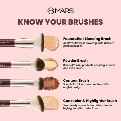 MARS Cosmetics Professional Makeup Brush - Set Of 12