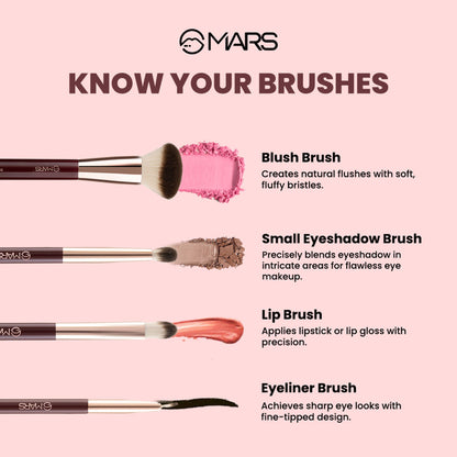 MARS Cosmetics Professional Makeup Brush - Set Of 12