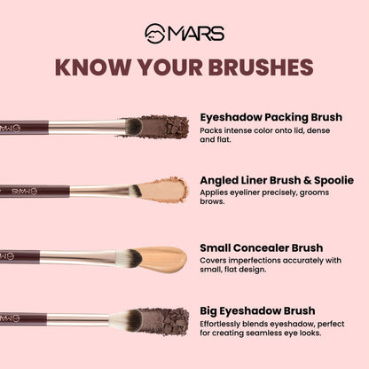 MARS Cosmetics Professional Makeup Brush - Set Of 12