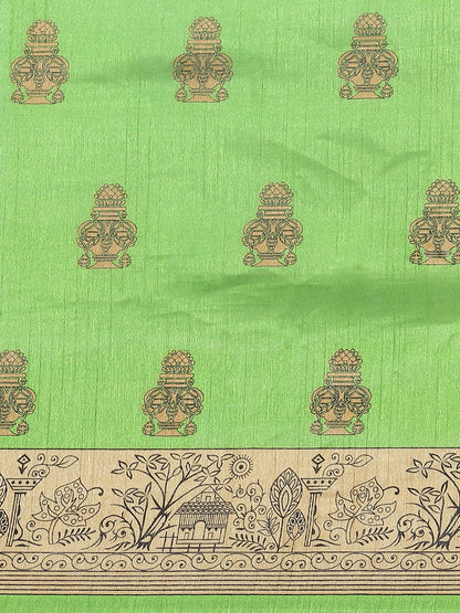 Saree Mall Green & Beige Printed Saree
