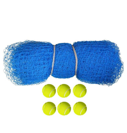 Prozone Sporting Nylon Blue Cricket Net with 6 Tennis Balls