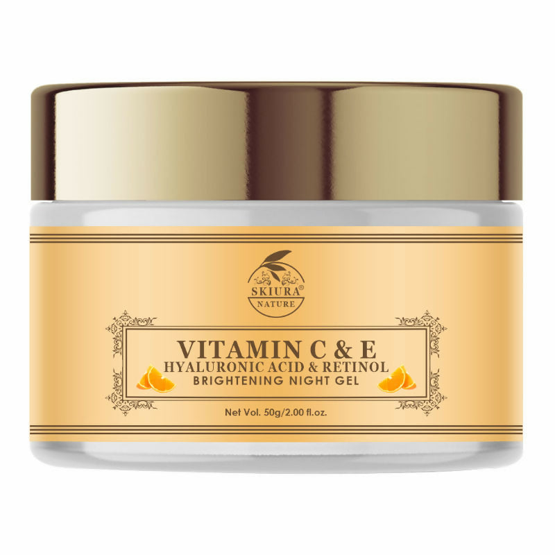 Skiura Nature Vitamin C With E Hyaluronic Acid & Retinol Brightening Night Gel