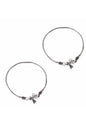 Mominos Fashion Oxidised Silver-Plated Anklets