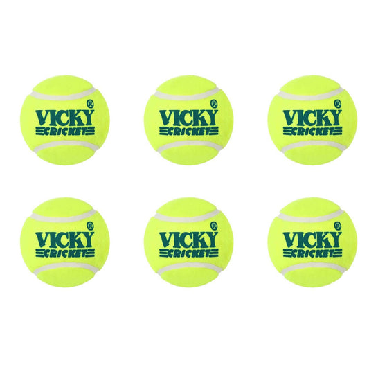 Vicky Yellow Tennis/Cricket Ball Light Multipurposeful Design & Durable Rubber Built