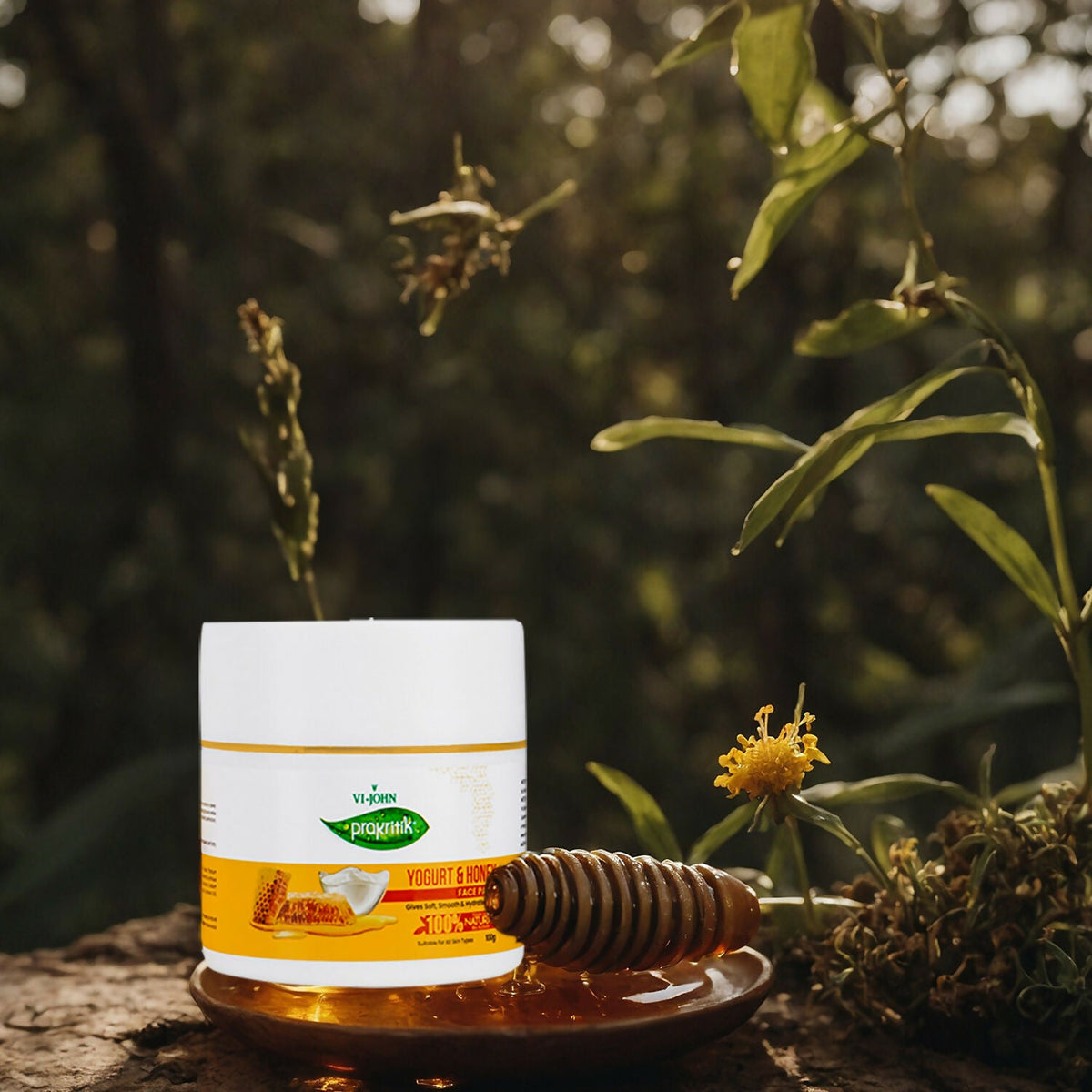 VI-JOHN Prakritik Yogurt & Honey Face Pack Restoresgmlow, Made With 100% Natural Bio Actives