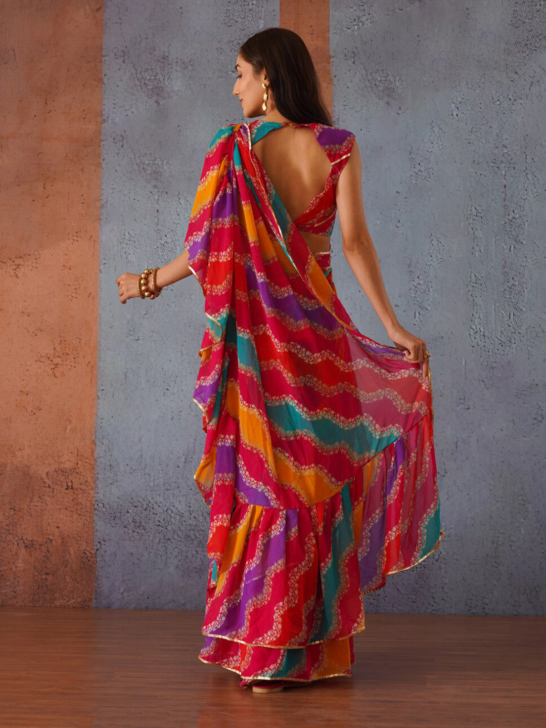 Tikhi Imli Leheriya Gotta Patti Saree