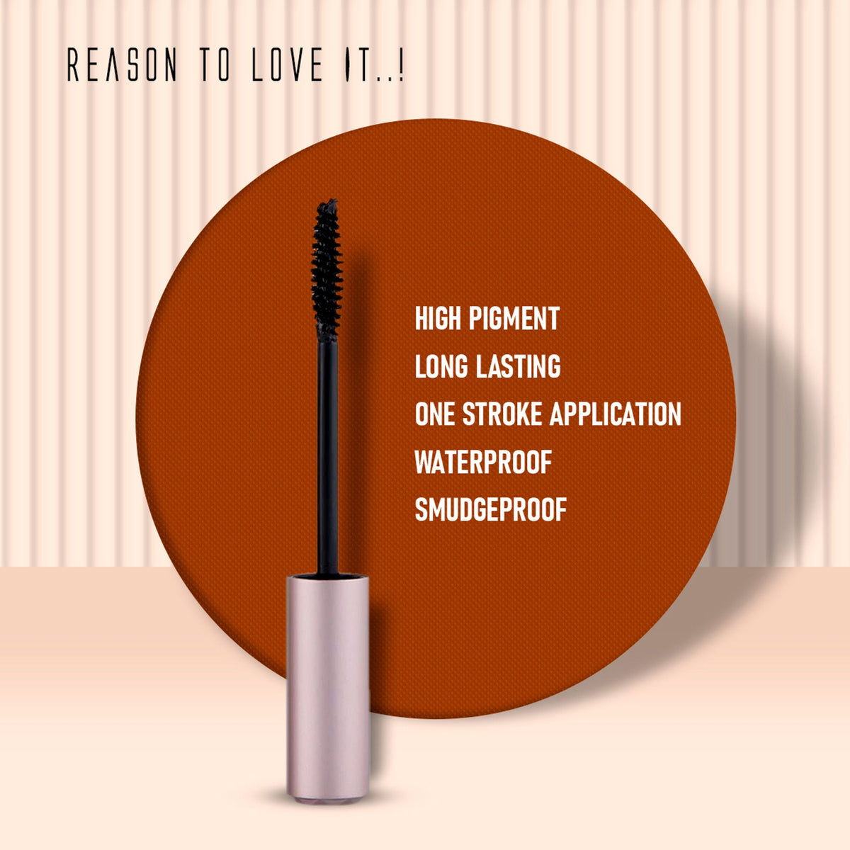 Matt Look Big Eyes Long Lasting Super Waterproof Smudge Proof Mascara - Black