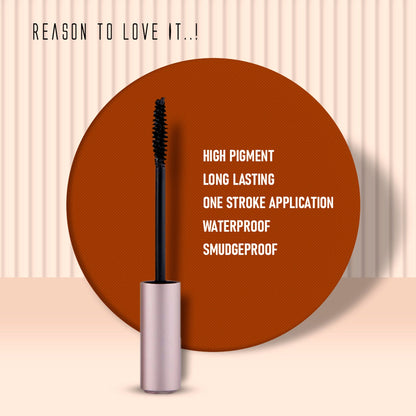 Matt Look Big Eyes Long Lasting Super Waterproof Smudge Proof Mascara - Black