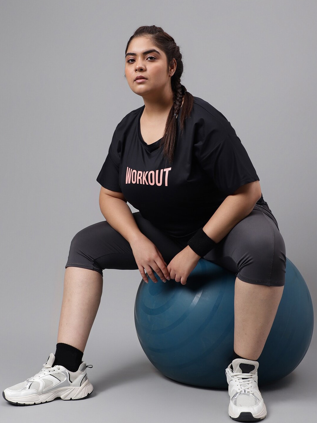 MKH Plus Size Typography Printed Dri-FIT T-shirt