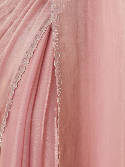 kasee Embellished Beads and Stones Pure Silk Saree