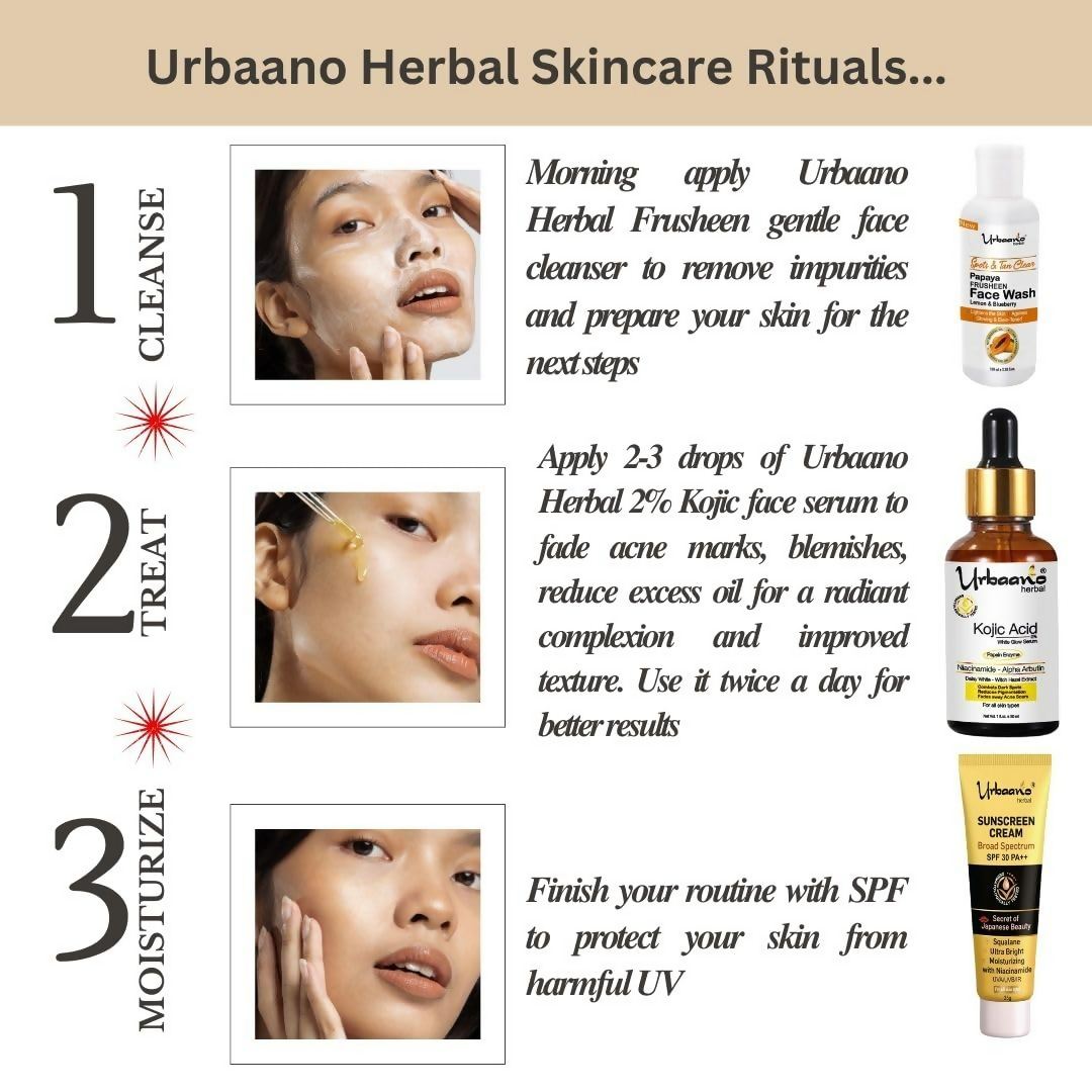 Urbaano Herbal 2% Kojic Acid White Glow Face Serum