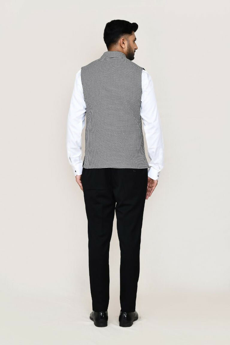 Joban Fashion White Colored Art Silk Fabric Kurta, Jacket With Straight Fit Pant