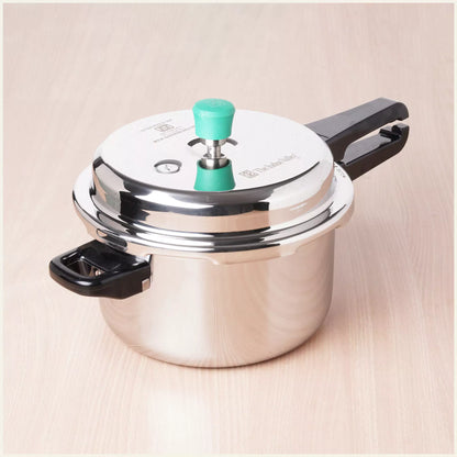 The Indus Valley RapidCuk Tri-ply Stainless Steel Pressure Cooker, Premium Quality, 3 Layer Thick Body, Heavy Bottom, 100% Safe, ISI Certified, Induction & Gas, 2/3/5L