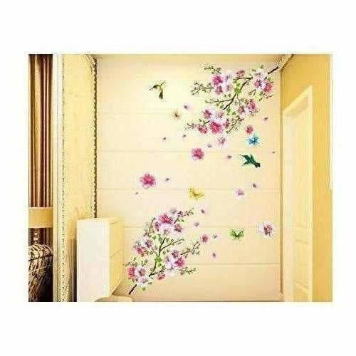 Decals Design 'Flowers Branch' Wall Sticker (PVC Vinyl, 60 cm x 90 cm),Multicolor
