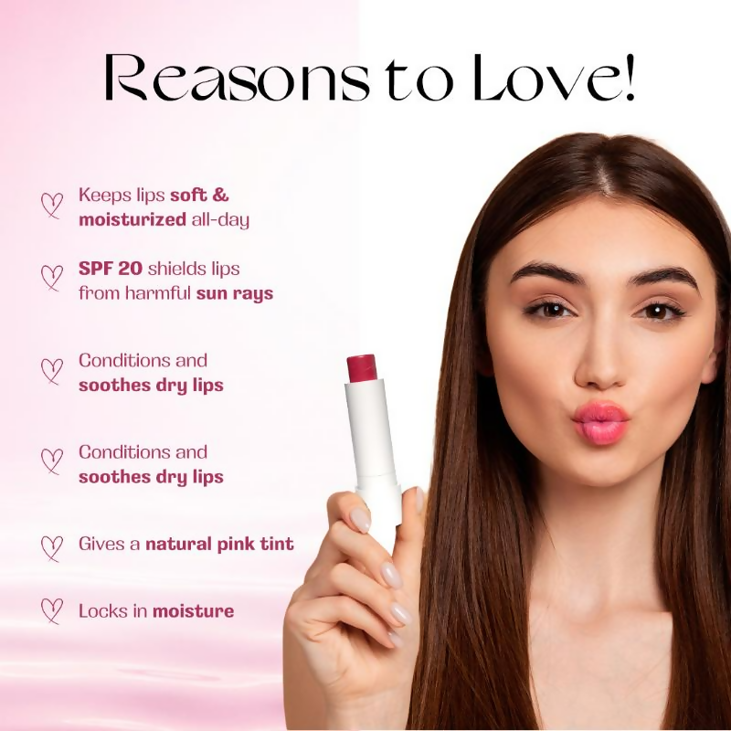 Nourish Mantra Beetroot Tinted Lip Balm with SPF for Smooth, Nourished & Protected Lips