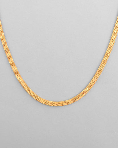 VOJ Men's Gold-Polished Self Designed Snake Chain