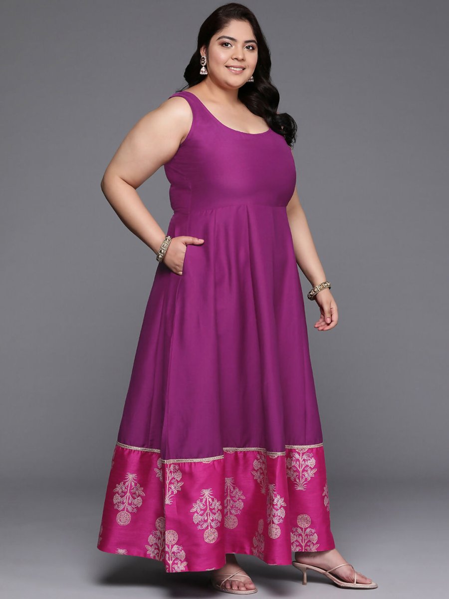 Ahalyaa Women's Traditional wear Ethnic Dress - Purple