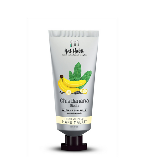 Nat Habit Chia Banana Biotin Hand Malai Hand Cream