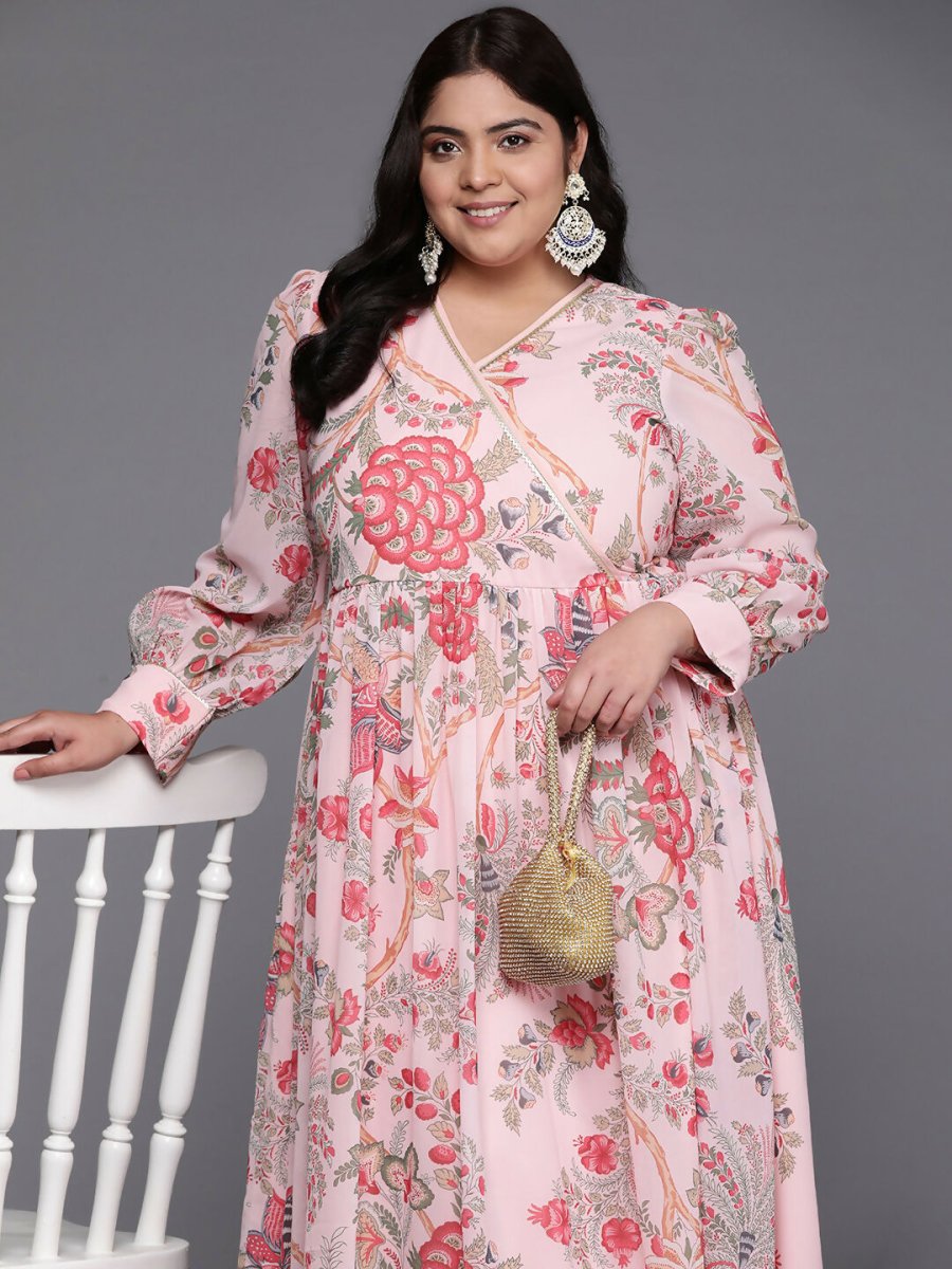 Ahalyaa Women's Traditional wear Ethnic Dress - Pink