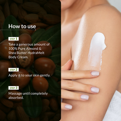Lotus Botanicals 100% Pure Almond & Shea Butter HydraMelt Body Cream