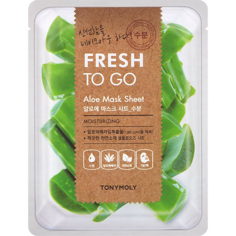 Tonymoly Fresh To Go Aloe Mask Sheet Moisturizing - Korean Skincare