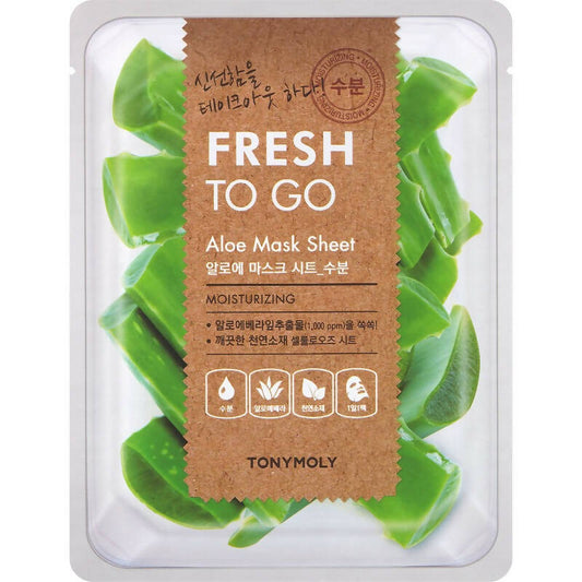 Tonymoly Fresh To Go Aloe Mask Sheet Moisturizing - Korean Skincare
