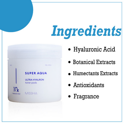 Missha Super Aqua Ultra Hyalron Toner Pads