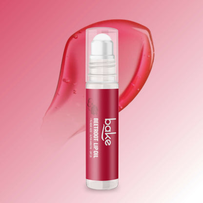 Bake 1% Kojic Acid Beetroot Tinted Lip Balm Oil for Dark & Pigmented Lips with SPF 25 & Alpha Arbutin