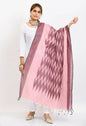 Mominos Fashion Moeza Women's Handloom Cotton Ikkat Maroon Dupatta