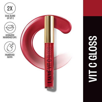 Lakme Superglow Vit C Gloss - Cherry Red