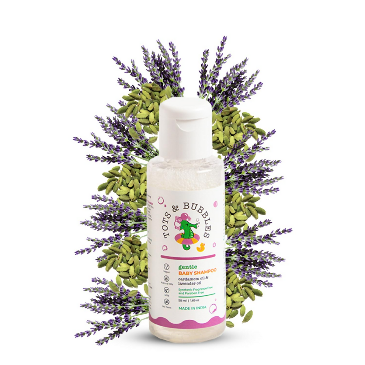 Tots & Bubbles Gentle Tear Free Shampoo with Natural Lavender & Cardamom Oil